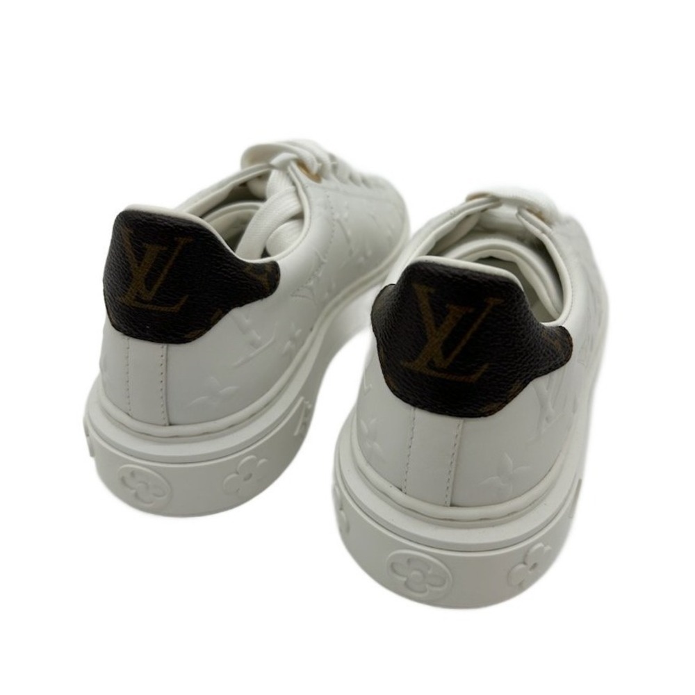 New Louis Vuitton White Time Out Sneakers Women's Size 36.5 US 6.5 Shoes Leather - Picture 2 of 5